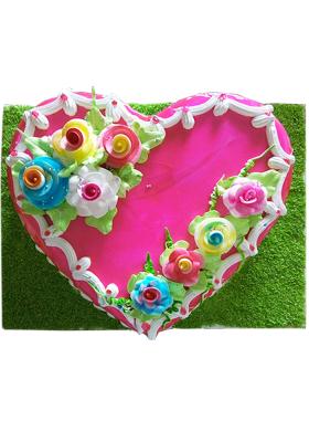 Citystore.in, Flavour Cake, Heart Shape Strawberry Cake , City Store